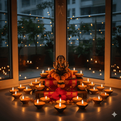 LED Light Water Sensor Diyas with Ambient Lights